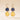 Boucle d'oreille pierre bleu trois pierres By Louise